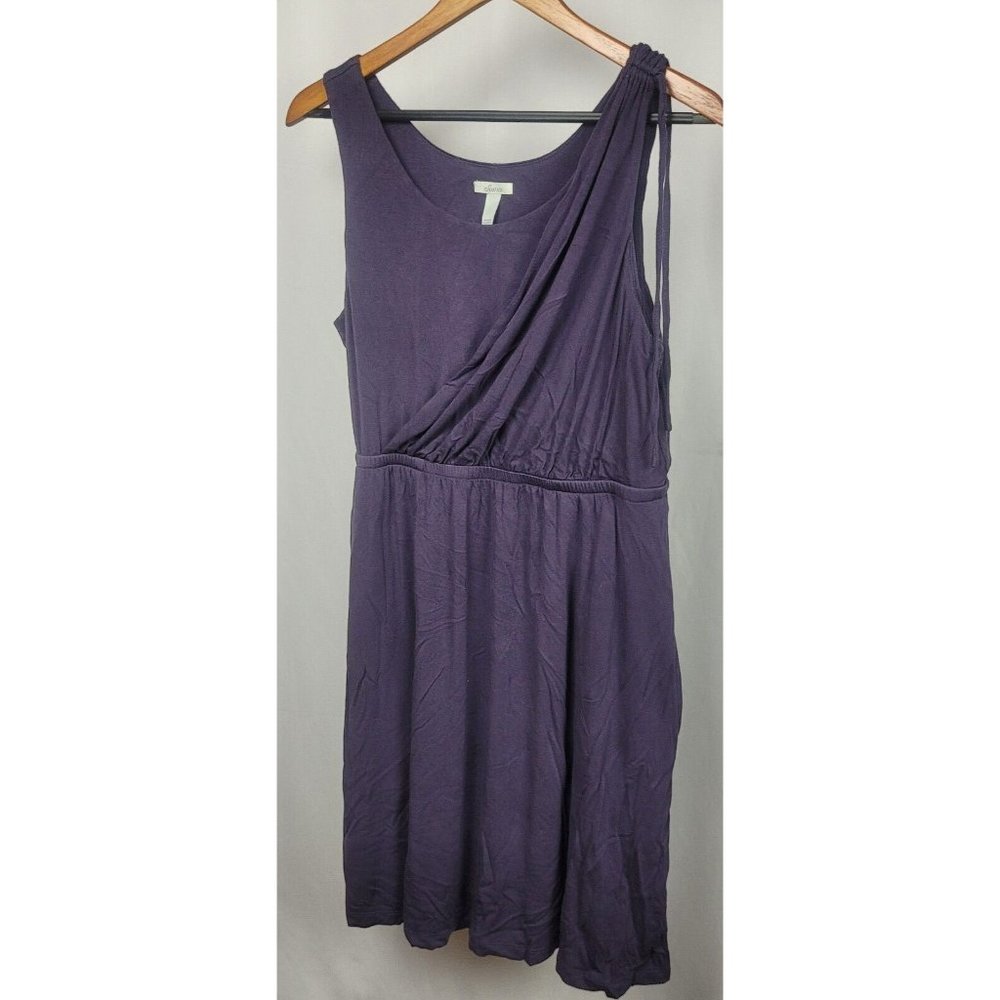 SOMA Women's Stretch Jersey Sleeveless Purple Plum with Pockets Size Medium